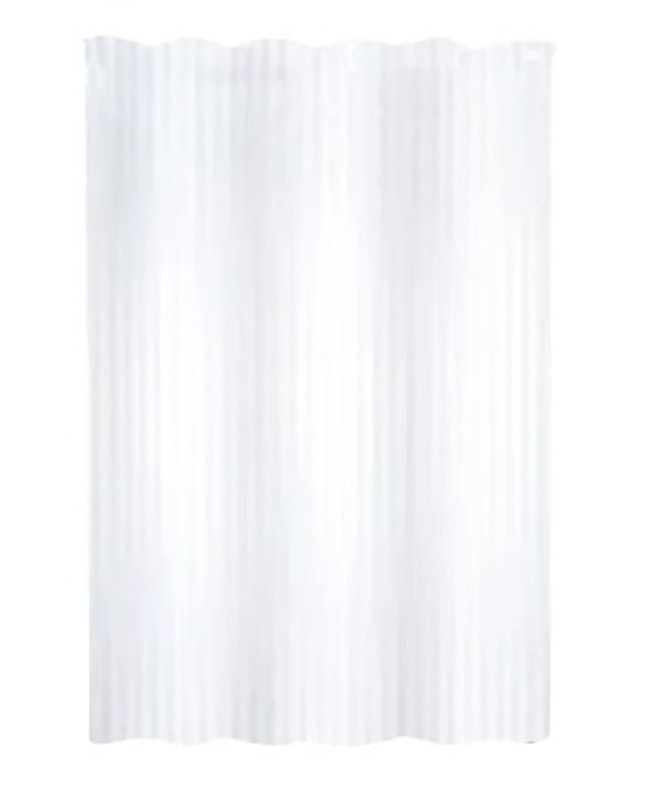 Polyester Shower Curtain in Stripe White 1