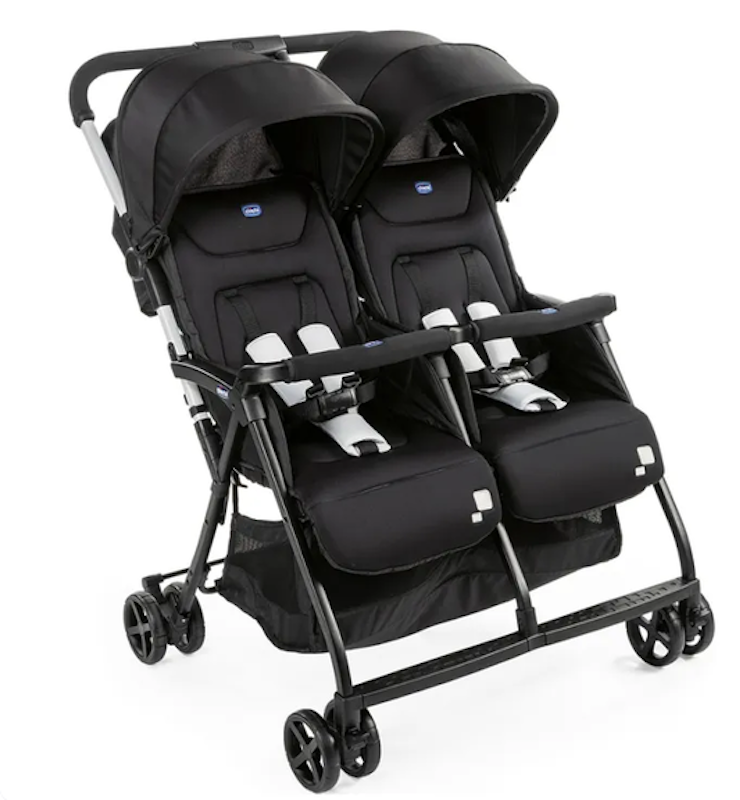 OHlalà Black Night Twin Stroller 1