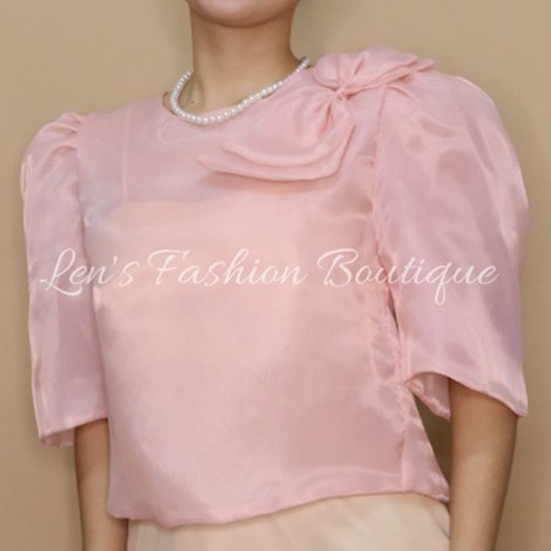 Modern Filipiniana Kimona Top w/ Big Ribbon 3