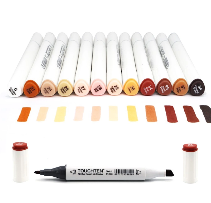 Skin Tone Dual-Tips Marker Pen 2