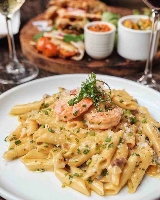 Truffled Prawn Penne Carbonara 1