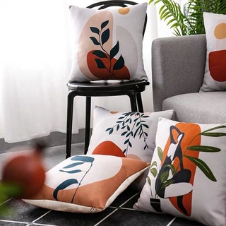 Nordic Floral Printed Throw Pillow Case 6