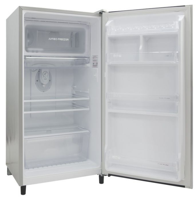Single-Door Refrigerator With Black Glass 3