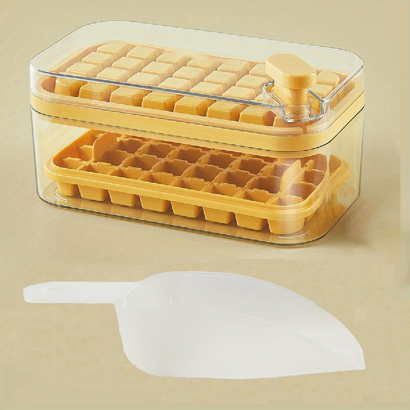 64 Pcs Ice Cube Tray With Lid & Bin 5