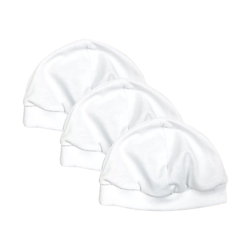 3 Pcs White Cap Bonnet 1