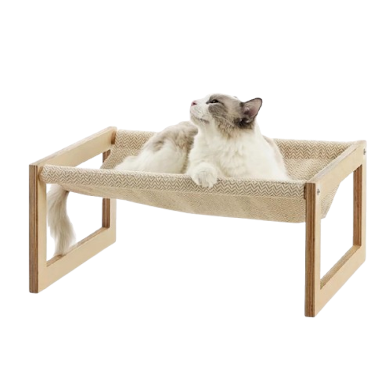 Large Breathable Wooden Cat Hammock 1