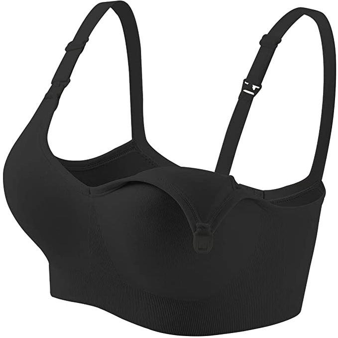 Nursing Maternity Sleeping Breastfeeding Seamless Bra 1