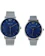 Orazza Slim Steel Azul Silver Couple Watch Bundle 1