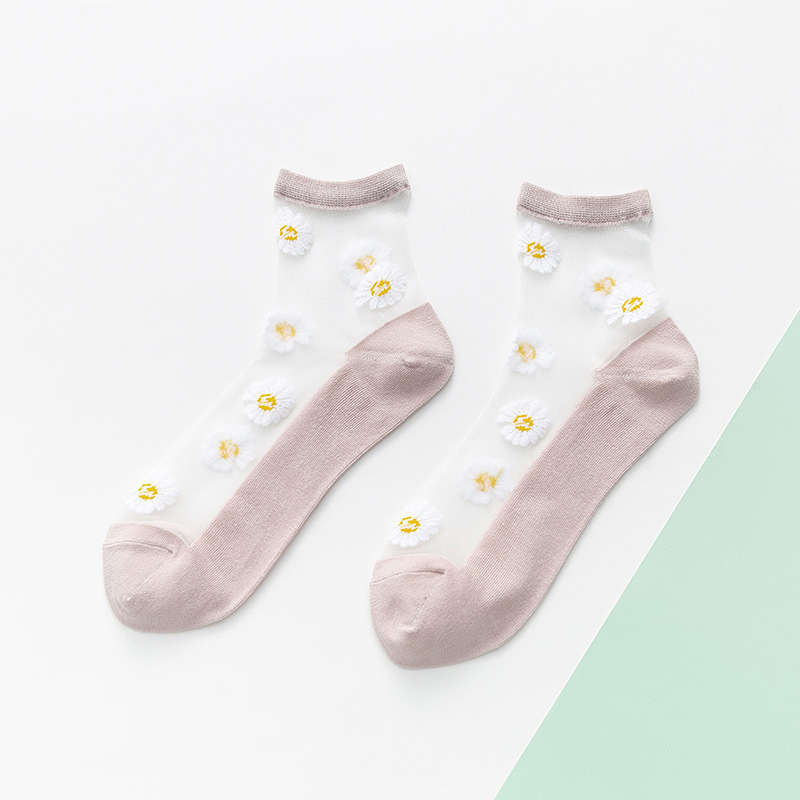 Sheer Floral Socks 1