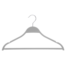 Plastic Hanger with Rubber Coating