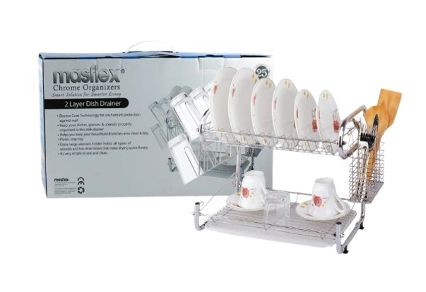 2 Layer Dish Drainer	  3
