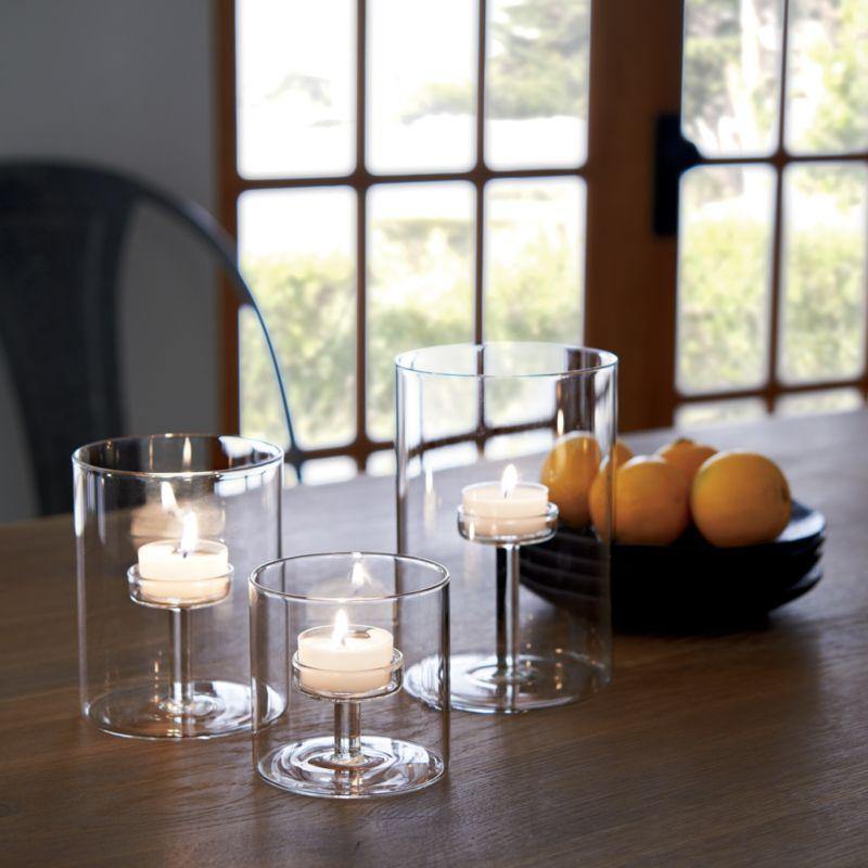 Elsa Medium Glass Tealight Candle Holder 3