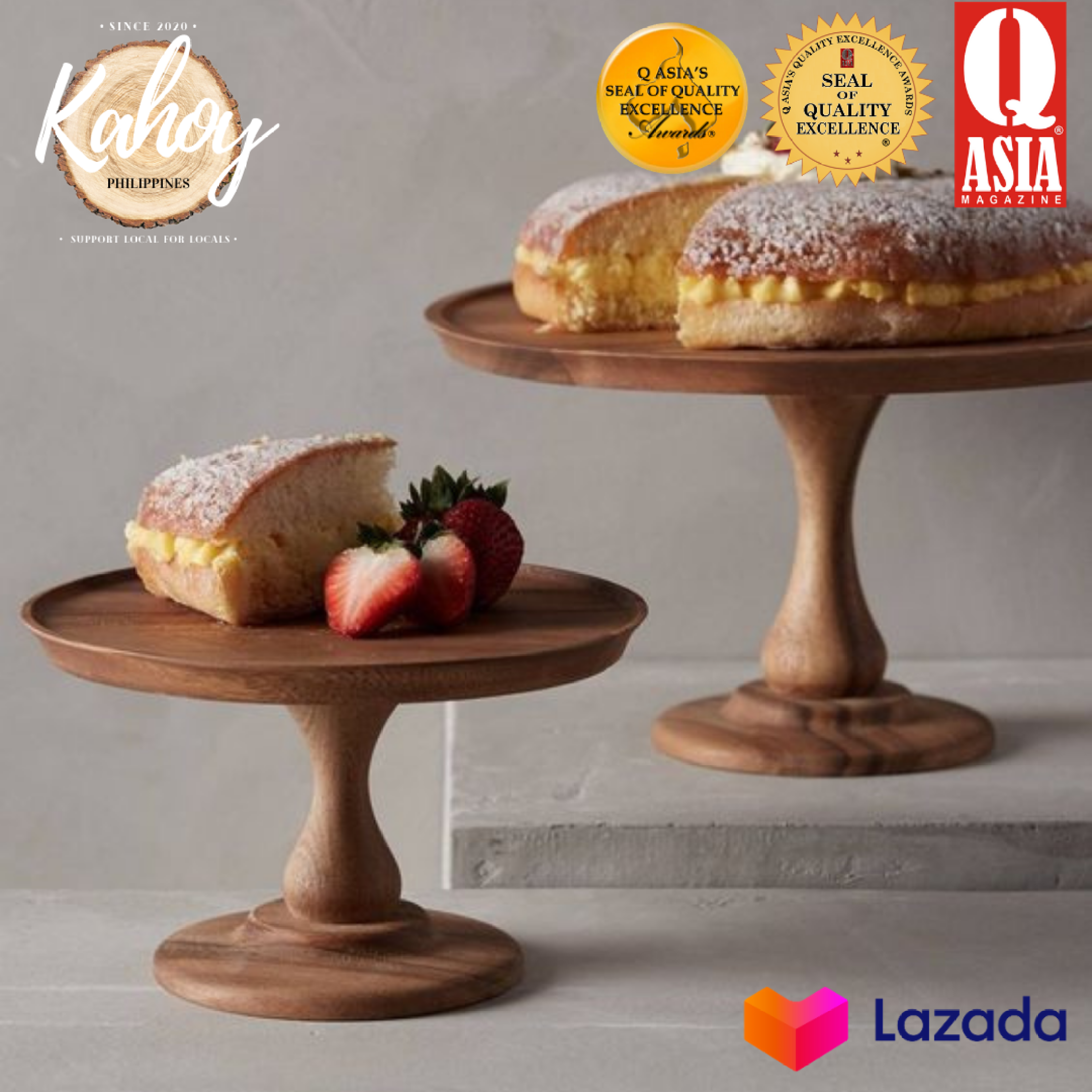 Acacia Cake Stand 2