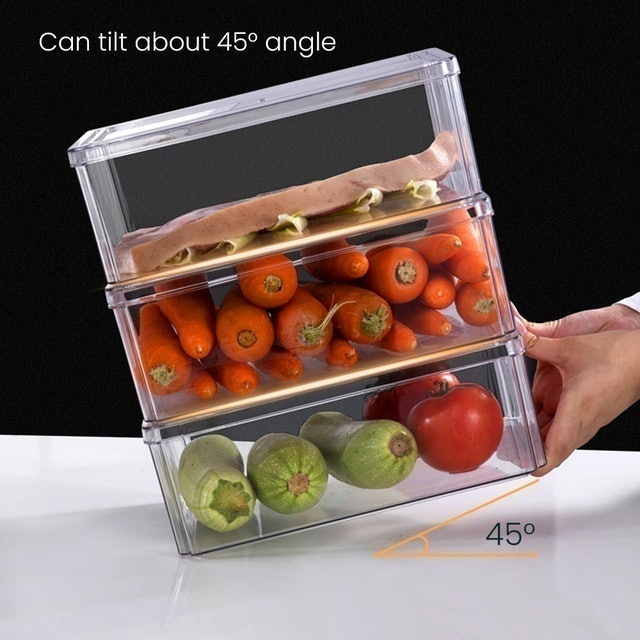 4-in-1 PET Plastic Fridge Organizer 2