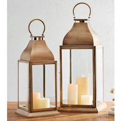 Chester Handmade Brushed Brass Lantern