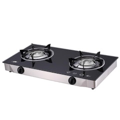 Glass Top Double Burner Gas Stove