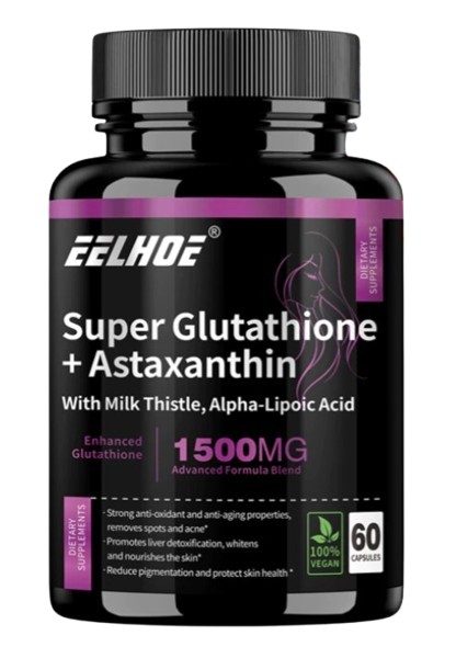 Super Glutathione + Astaxanthin Dietary Supplement	  1