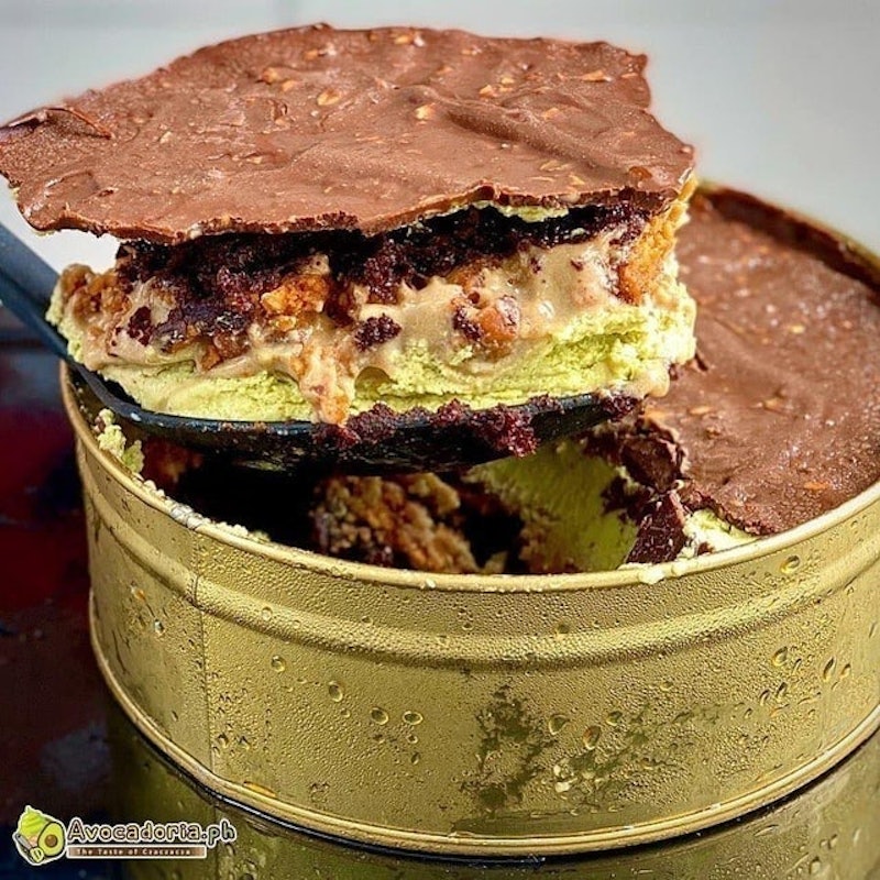 Dark Mocha Avocado Praline Cake 1