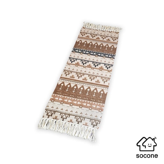 Cotton and Linen Tassel Woven Carpet 3