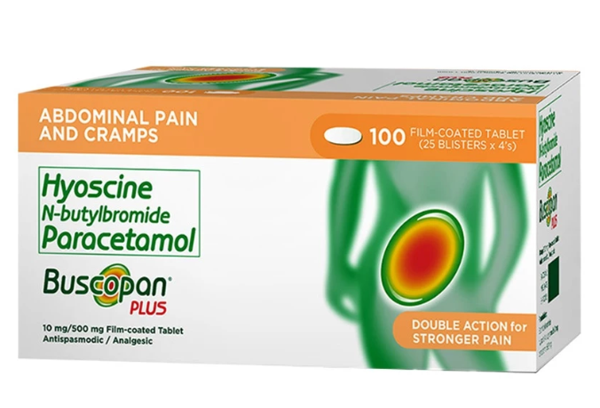 Paracetamol Abdominal Pain and Cramps Tablet 10 mg/500 mg	  1