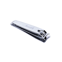 Square Tip Chrome Nail Clipper With Nail File