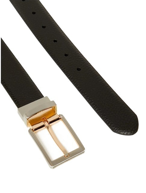 Reversible Textured Leather Belt 3