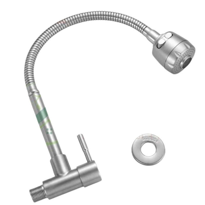304 Stainless Steel Wall Mounted Universal Faucet 1