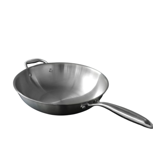 18/8 Stainless Steel 3-Ply Construction Wok Pan 1