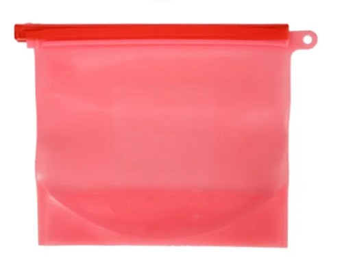 Microwavable Silicone Storage Bag Red 1500 mL	  1