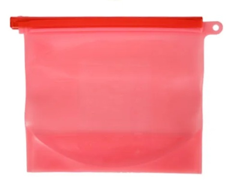 Microwavable Silicone Storage Bag Red 1500 mL 1