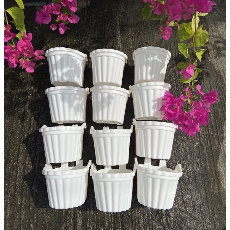 12pcs (2clips) Small Vertical Hanging Pot 4