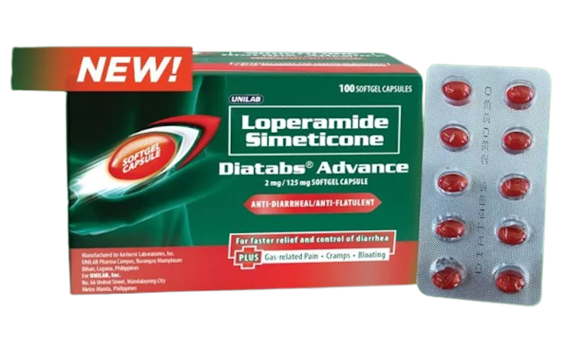 Anti-Diarrhea/Anti-Flatulent Softgel Capsule 2 mg/125 mg 1