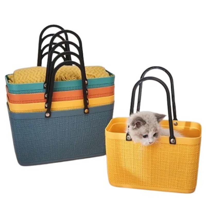 Plastic Hand Basket Portable Shopping Basket Bag 2