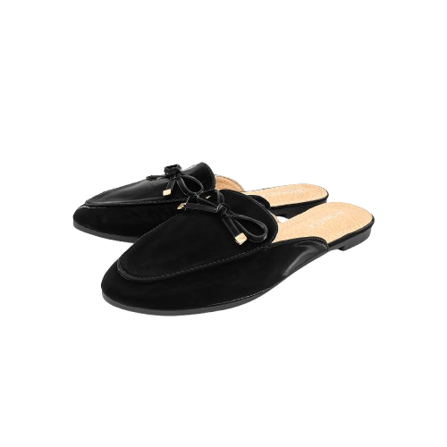 Flat Loafer Mules with Bow Pointed Half Loafers  2