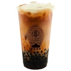 Black Tea Latte Boba or Pearl With Cream Mousse