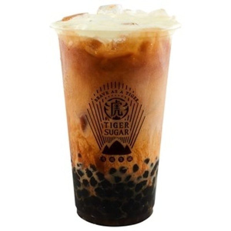 Black Tea Latte Boba or Pearl With Cream Mousse 1