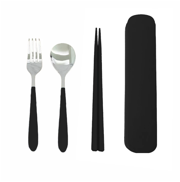Compact Travel Cutlery Set with Case 1