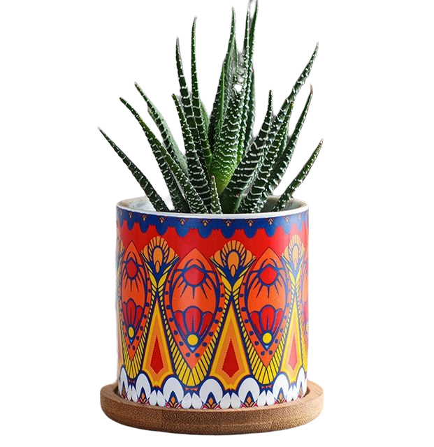 Colorful Nordic Patterned Ceramic Pots 1