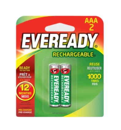 AAA Rechargeable Battery 2pcs – Reusable Batteries | Eco-Friendly	  1