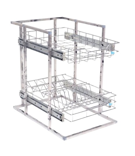 Prestige 2 in 1 Pullout Kitchen Wire Basket 	  1
