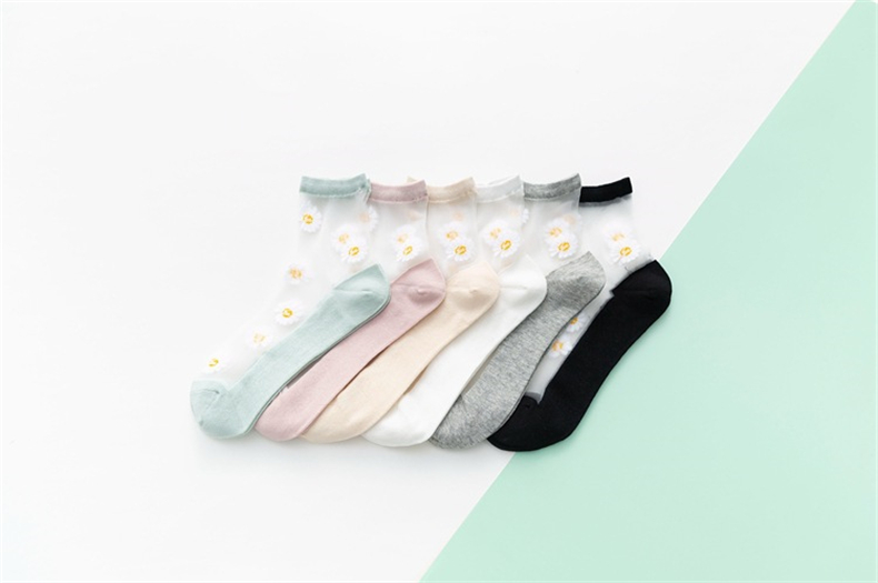 Sheer Floral Socks 2