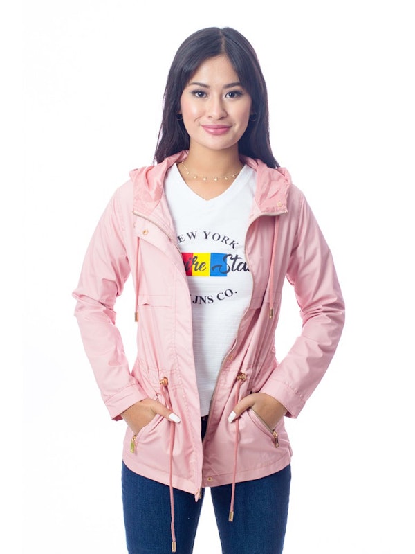 Ladies' Hooded Parka Jacket with Waist Drawstrings 4