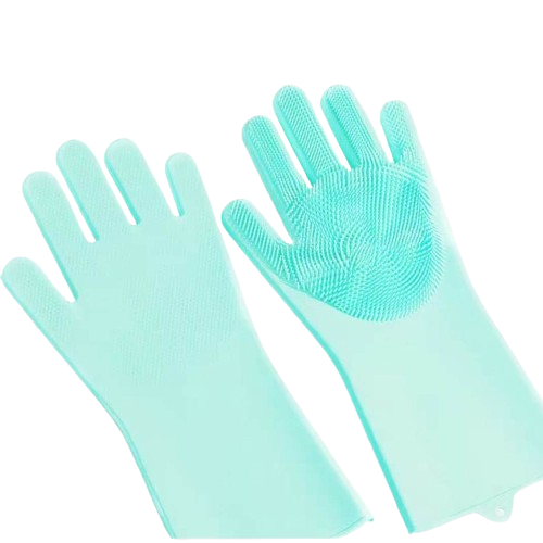 Multifunctional Silicone Gloves Waterproof Brush Pot Housework Gloves 1