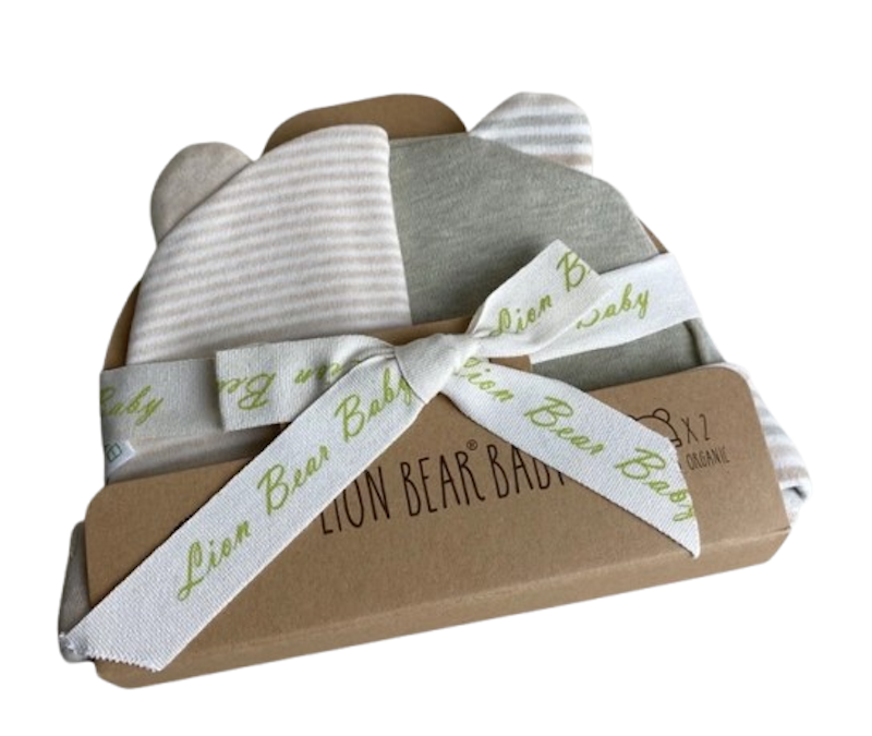 2-Pack Newborn Bear Design Head Cap 1