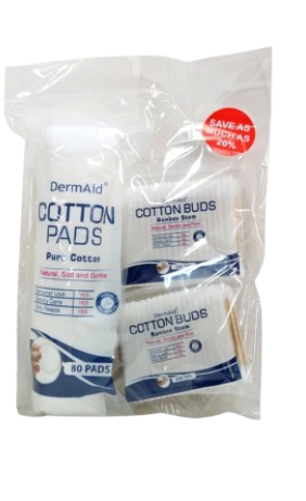 Cotton Pads 80's & Buds 400 Tips Bundle 1
