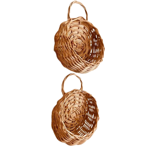 Flatback Hanging Rattan Basket 2