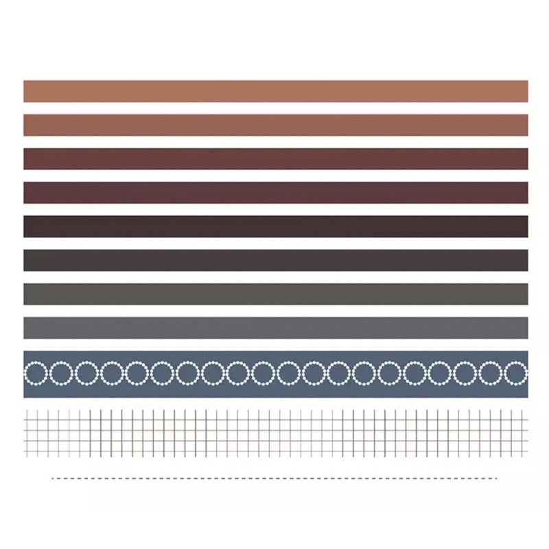 10 Rolls/Set Elegant Swatches Washi Tape 9