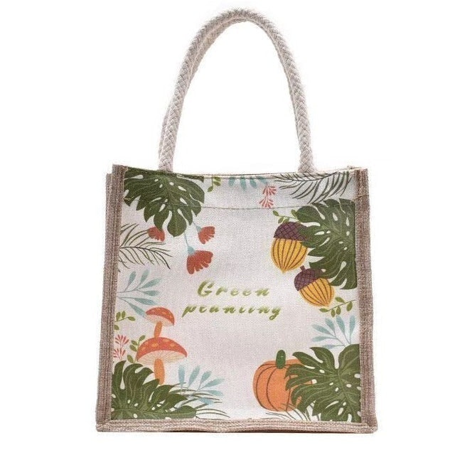 Canvas Tote Bag With Graffiti Design 1