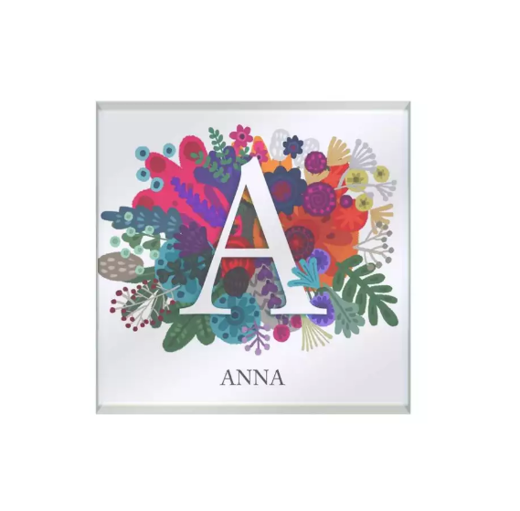 Monogram Glass Coaster 1