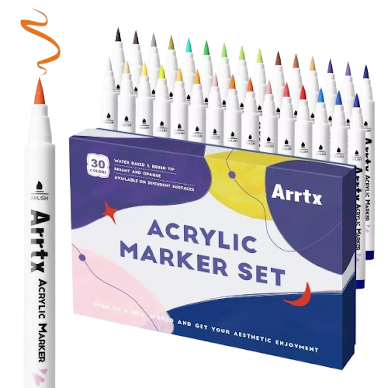 30 Colors Acrylic Markers 1
